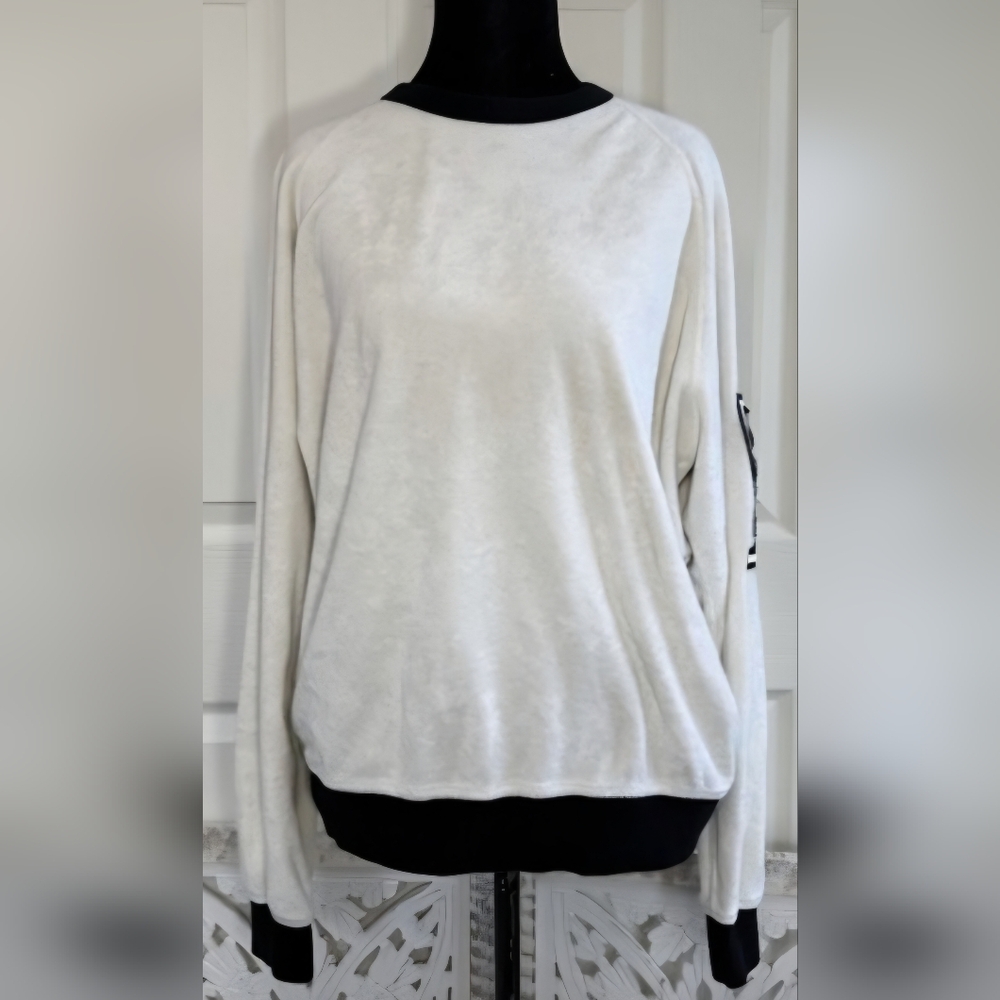 OVO Octobers Very Own Terrycloth White & Black Sweater/Sweatshirt Sz- Small
